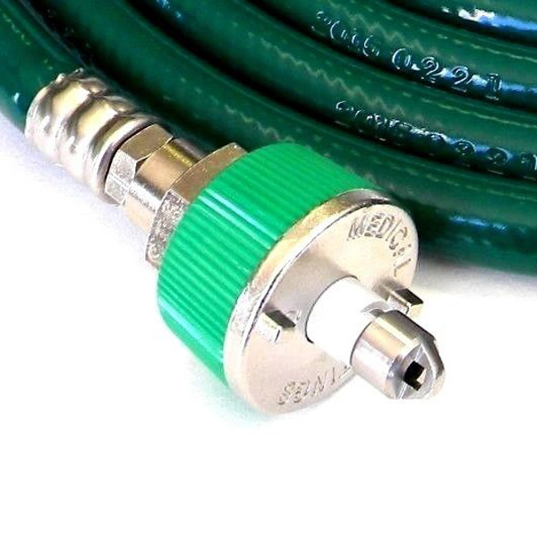 Medical O2 Hose Ohmeda Male x 1240 DISS Hand Tight 10 Ft - Image 2