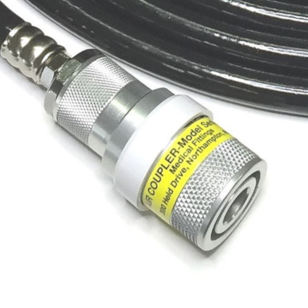 N2 Hose Schrader Female 1120 DISS Hex Nut 10 Ft