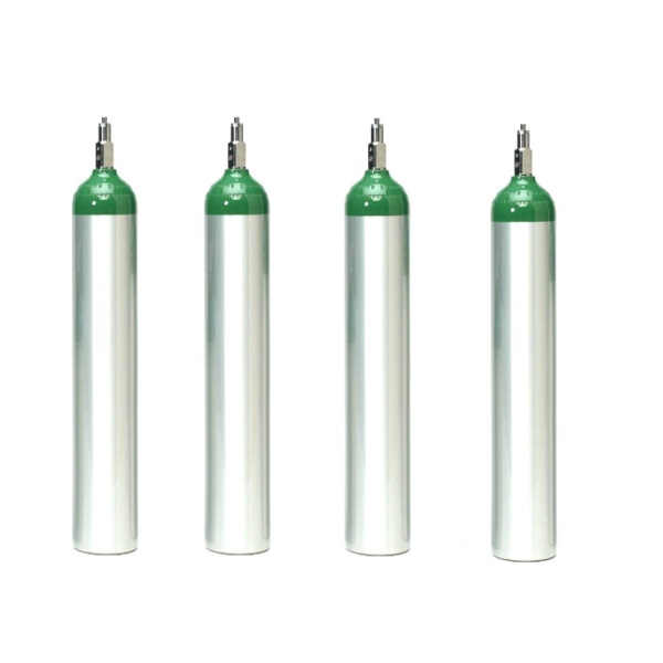 Medical Oxygen CGA 870 Aluminum E Cylinder Set of 4