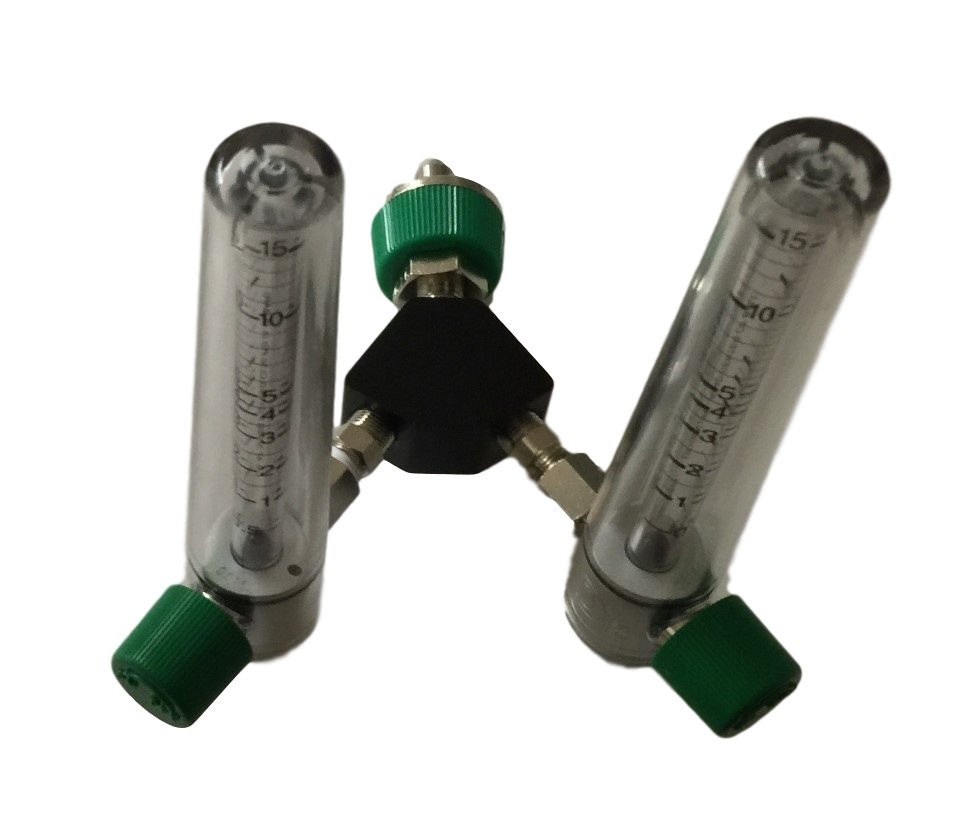 Precision Medical Y8MFA1005 DUAL Oxygen Flowmeter Ohmeda