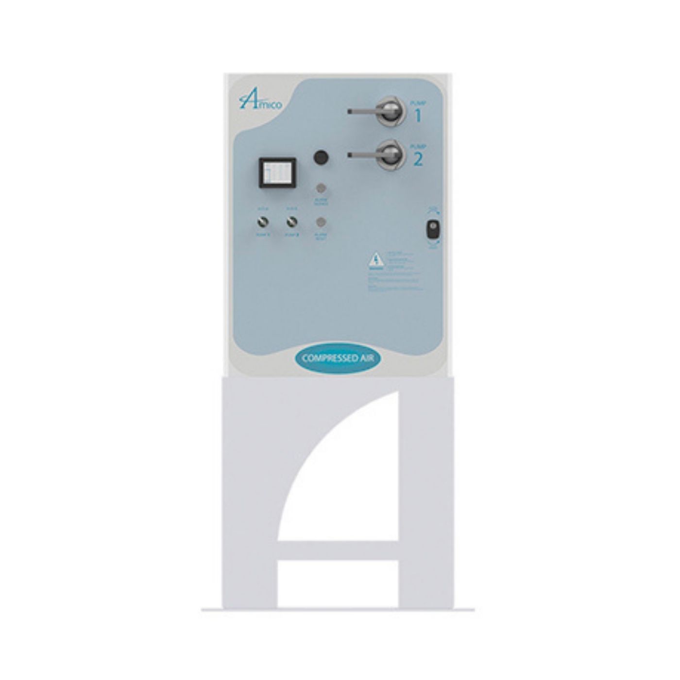 Amico VDT01D-080H-BDAD Duplex 1.5 HP Lifeline Oil-less Medical Rotary Vane Vacuum Horizontal Tank Mount System - Image 2