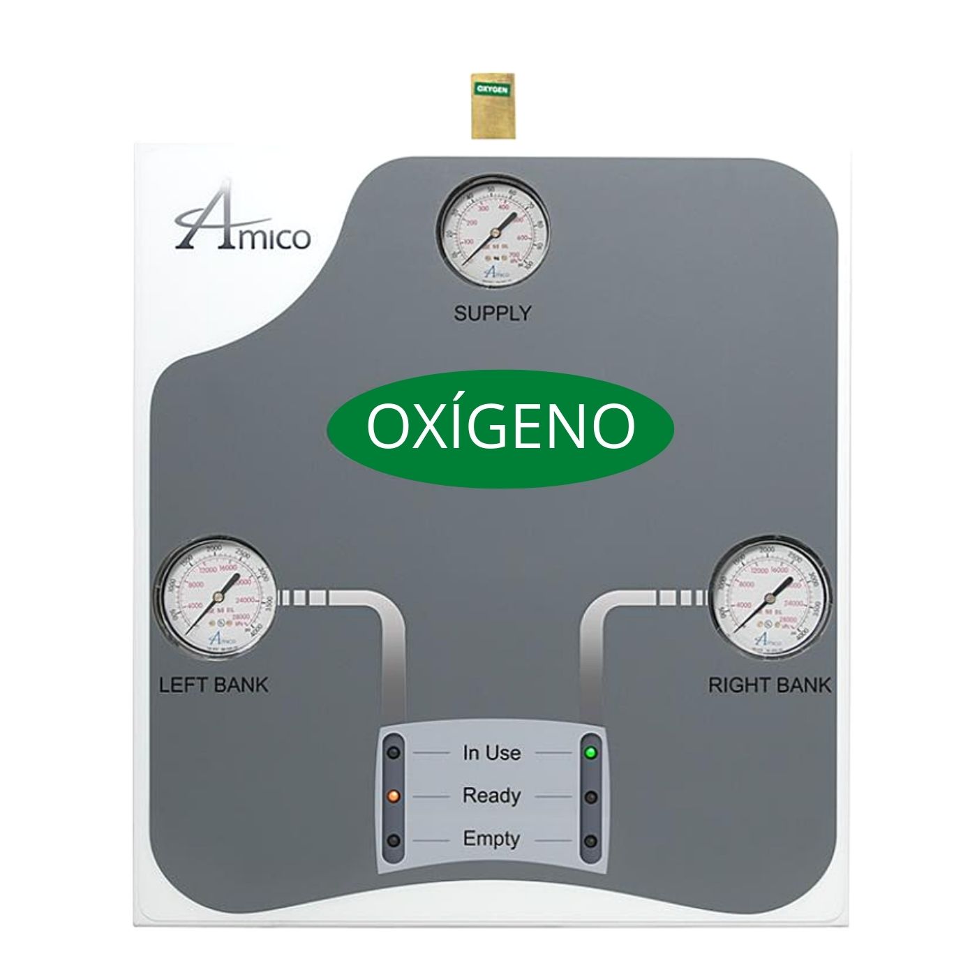 Amico M4D-DL-HH-S-OXY O2 Dome Loaded Automatic Digital Manifold - SPANISH