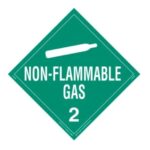 Label Master Z-RVW3 Non-Flammable Gas Aluminum Placard