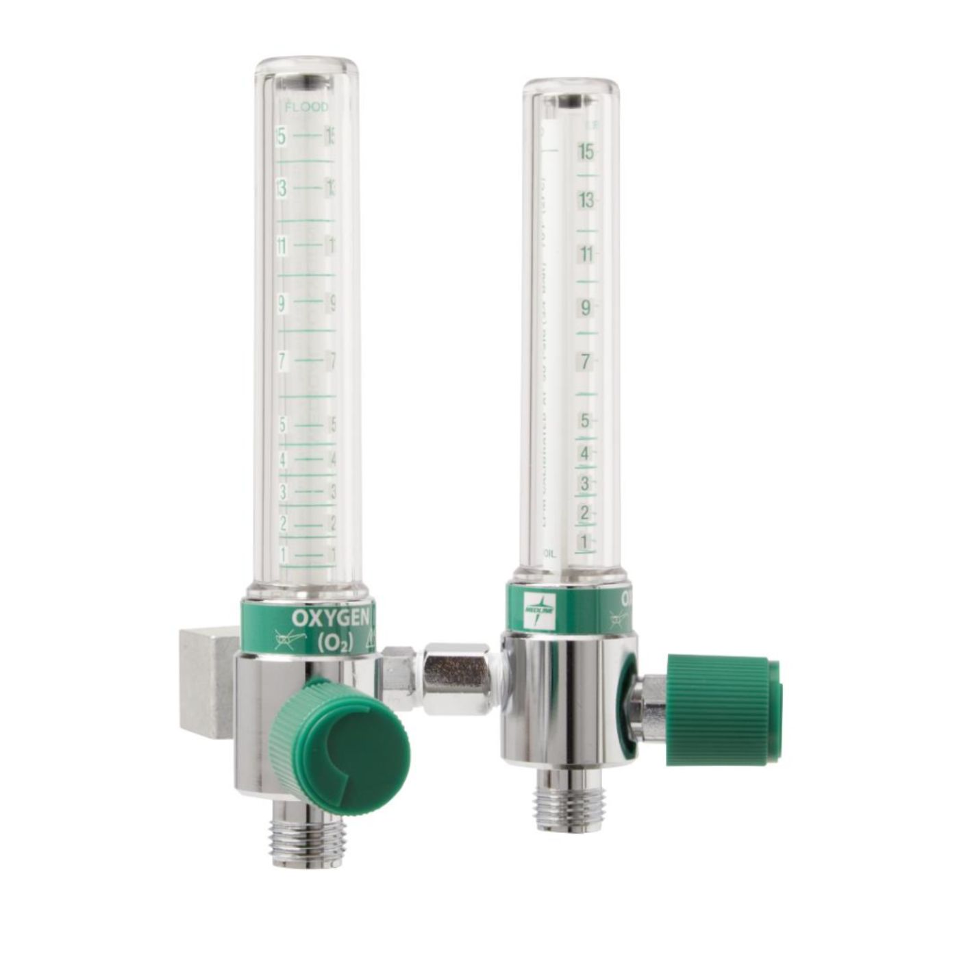 Medline RFMDO15AA Dual-Oxygen Flowmeters Puritan-Bennett 0 - 15 LPM