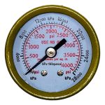 Gauge Back Port 1.5 Inch Size 4000 PSI