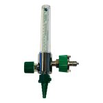 Medical O2 Flowmeter 0-15 LPM with O2 Ohmeda Quick Connect Inlet and Green Hose Barb Outlet