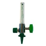Medical O2 Flowmeter 0-15 LPM with O2 DISS Hand Tight Inlet and Green Hose Barb Outlet
