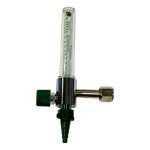 Medical O2 Flowmeter 0-15 LPM with O2 DISS Hex Nut Inlet and Green Hose Barb Outlet