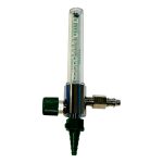 Medical O2 Flowmeter 0-15 LPM with O2 Puritan Bennett Quick Connect Inlet and Green Hose Barb
